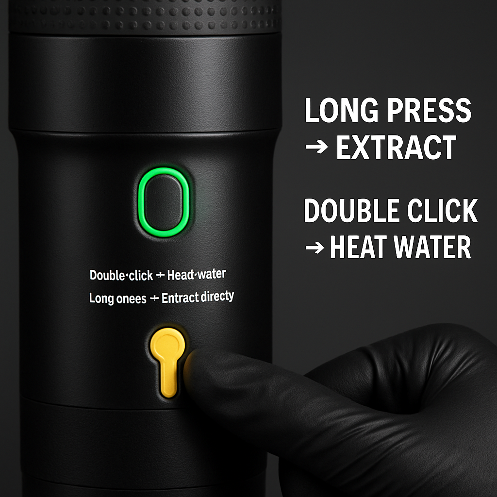 Portable Electric Espresso Machine – 20 Bar, 7500mAh Battery, USB & Car Charger