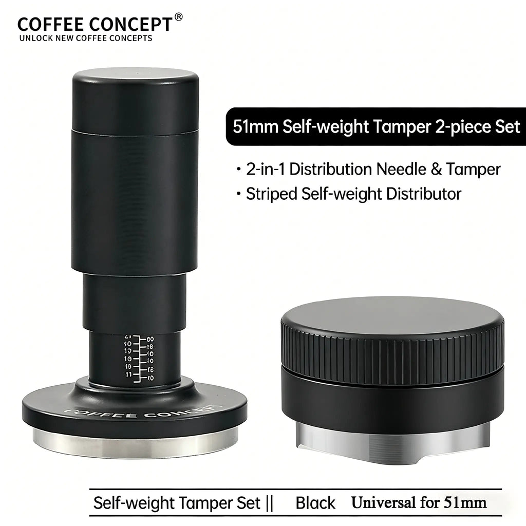 Vertical Striped Gravity Espresso Distributor - Stainless Steel Self-Leveling Tool 51/53/58mm From $16