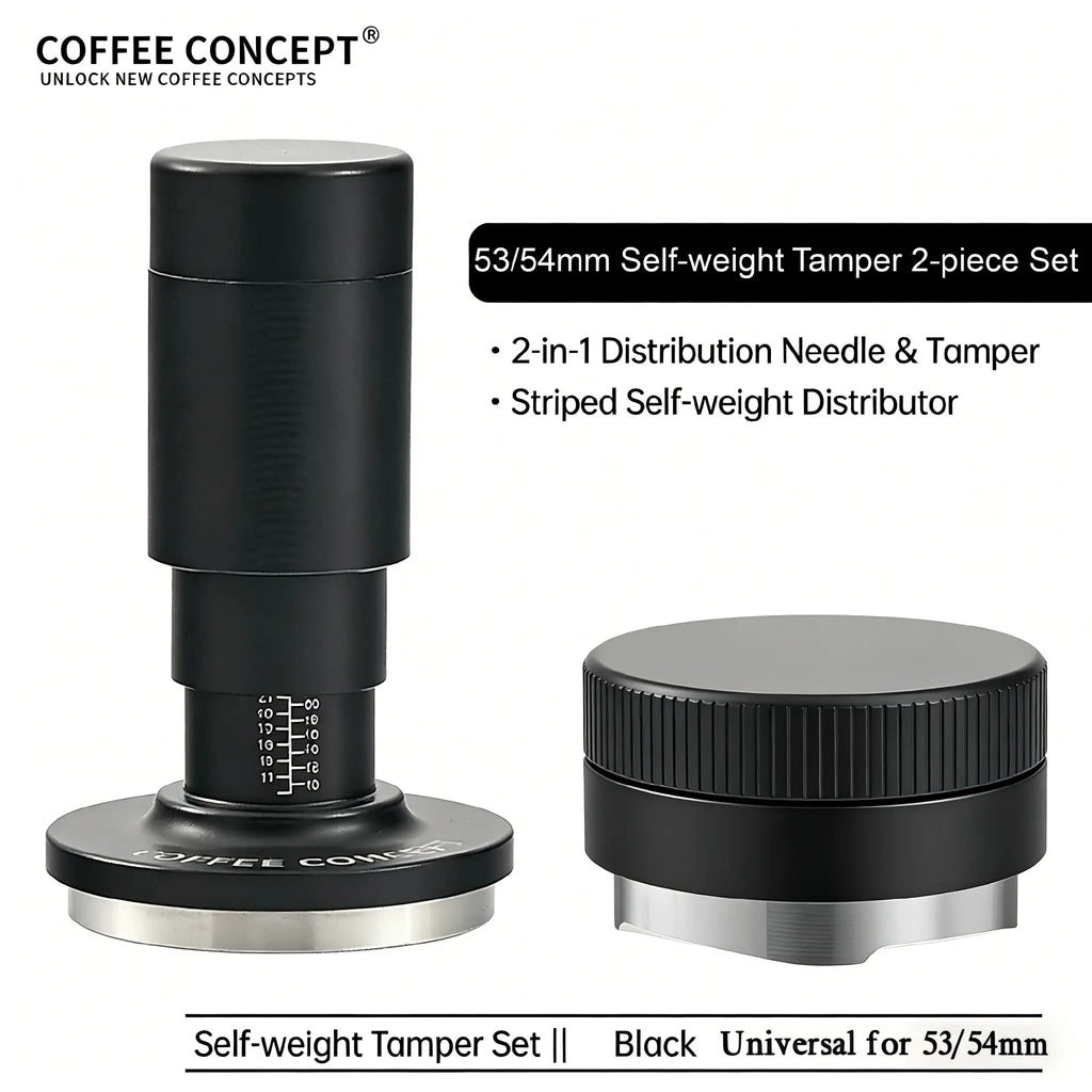 Vertical Striped Gravity Espresso Distributor - Stainless Steel Self-Leveling Tool 51/53/58mm From $16
