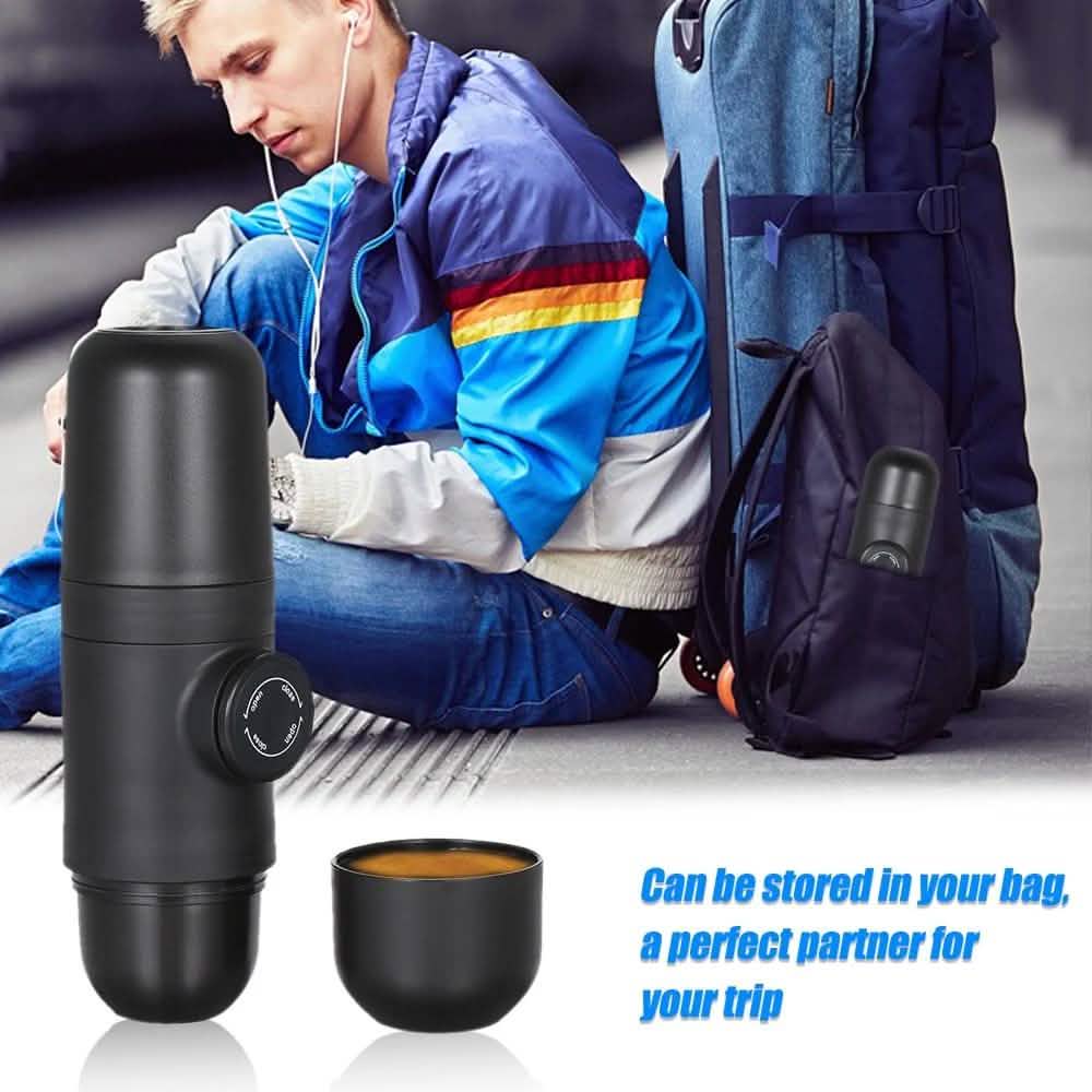 Portable Manual Espresso Maker – 8 Bar Piston, No Electricity, Travel Ready