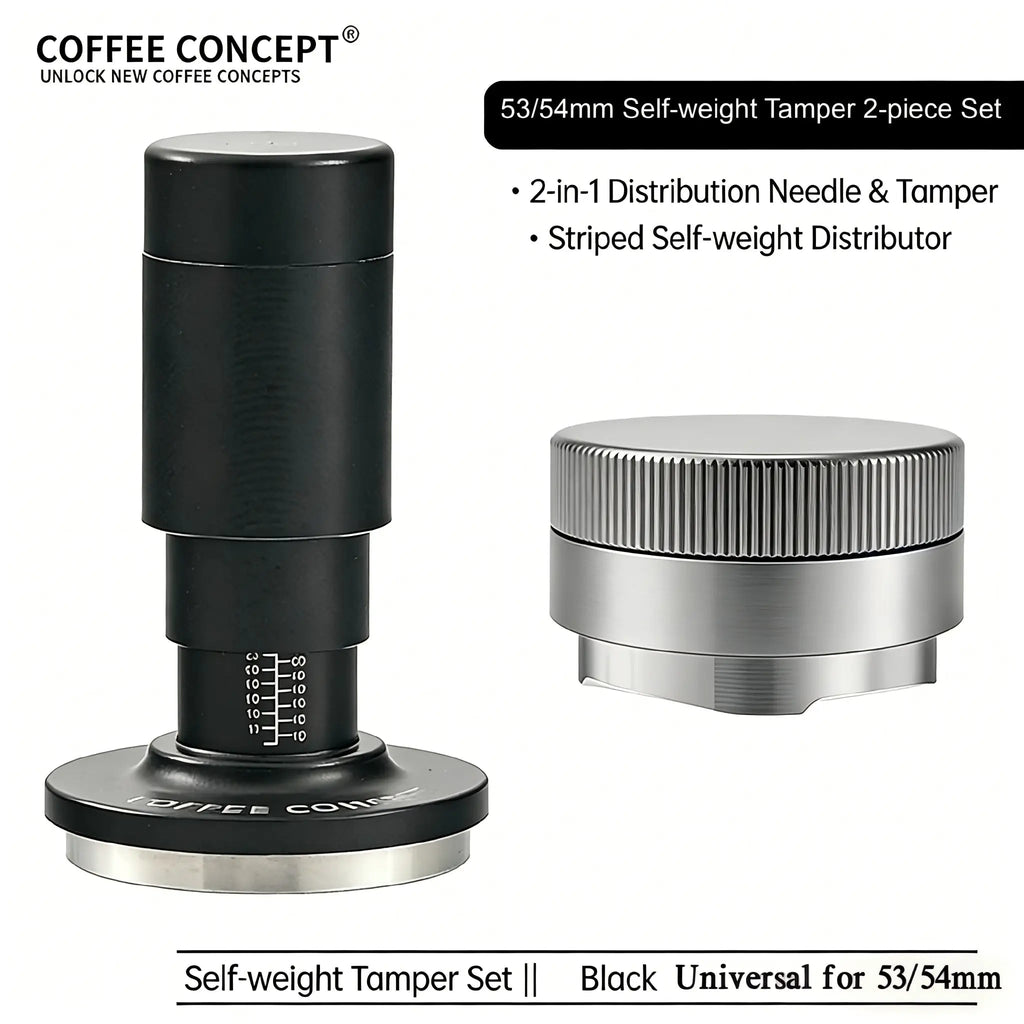 Vertical Striped Gravity Espresso Distributor - Stainless Steel Self-Leveling Tool 51/53/58mm From $16